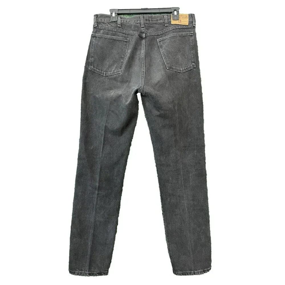 Wrangler Durable Rugged Wear Outdoor Fit Jean Men's Size 36x34 Black Pockets